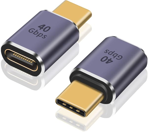 USB C Extender Adapter 40Gbps, 2Pack 8K@60Hz USB C Hane till Hona Extension Adapter, USB C 3.2 PD 100W Typ C Extender Support USB4 Thunderbolt 3/4 Co