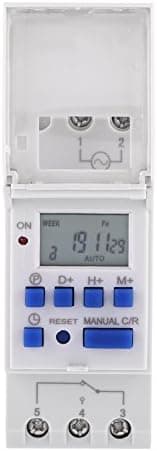 Programmerbar digital timer, ukentlig digital tidsbryter med programmering, DIN-skinne programmerbar digital timer (12V)