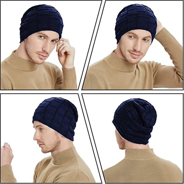 Cap varm mössa Tjock mjuk stretchmössa för män och kvinnor