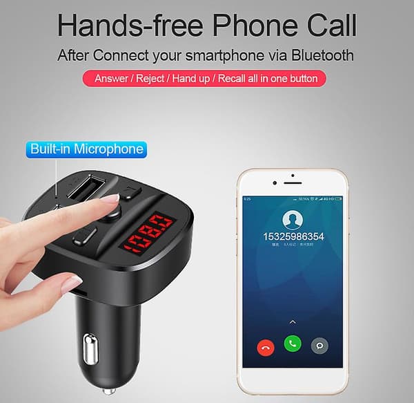 Billader Hurtiglading/ MP3 Bluetooth-spiller/ FM-sender