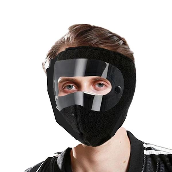 Unisex Vinter Varm Termisk Fuld Beskyttelse Goggle Hals Sport Cykling Ansigtsdækning (Sort)