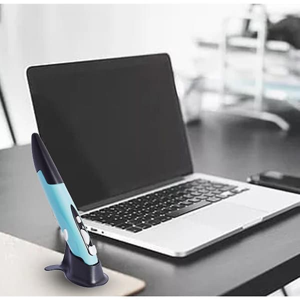 Trådlös optisk pennmus 2,4ghz USB bluetooth luftmöss optisk presentationspenna för bärbar dator Blå