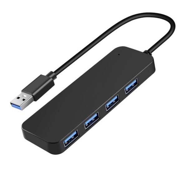 4 Port USB Hub 3.0, T-Sound USB Splitter för bärbar dator, Ps4 tangentbord