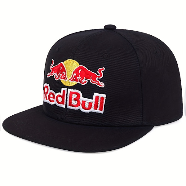 NY Unisex Voksne Justerbar Red Bull Broderi Bomuld Baseball Kasketter Kasket black
