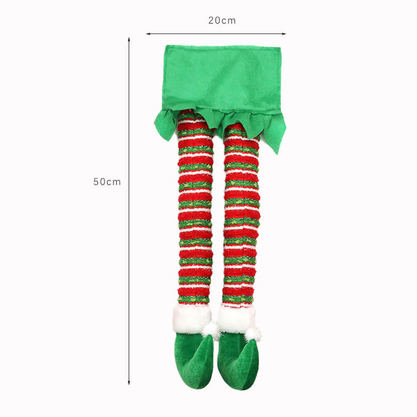2 stycken juldekoration tillbehör julhängande julstrumpor gubbe snögubbe flanellstrumpor julstrumpor present Väskor