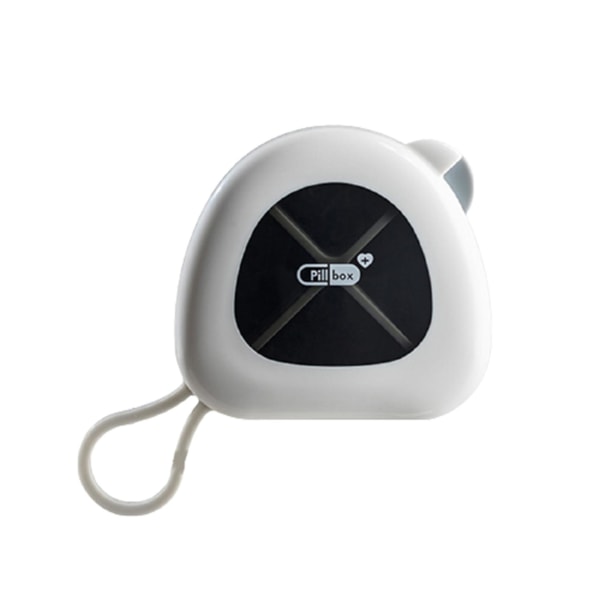 Portable Grid Pill Case Multipurpose Mini Bird Smycken Förvaringsbox Stor kapacitet förseglad case(vit)