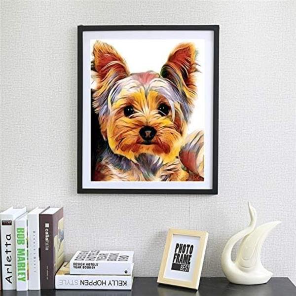 5D DIY Timanttimaalaussetti Aikuisille Lapsille Koira Täysi Timanttikirjonta Ristipisto Kristallitimanttimaalaus Kuva Taide Seinämaalaus Ompelussetti 15.7