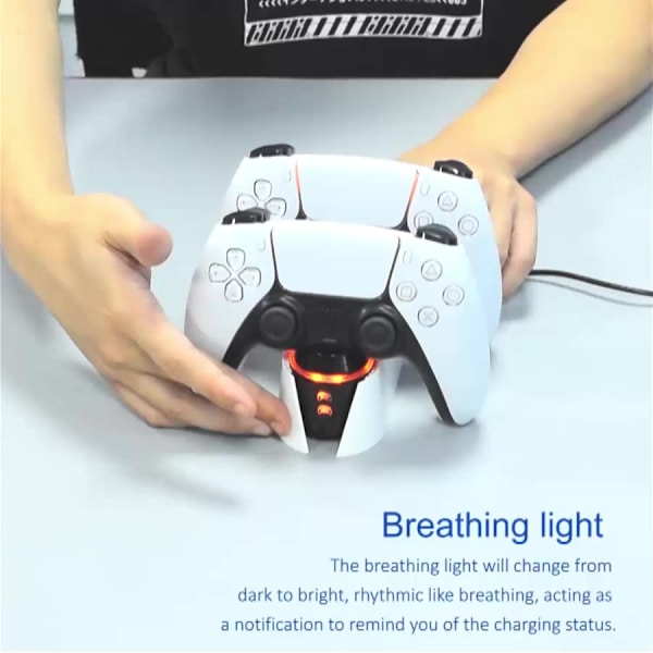 PS5 Gamepad Dual Charge Kontakttyp Laddningsbas PS5-laddare Snabbladdning PS5-tillbehör (1 paket)