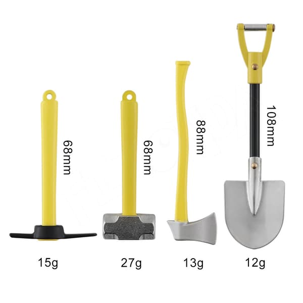 Metal Mini Shovel Hammer, Axe, Pickaxe Tool, Kids Educational