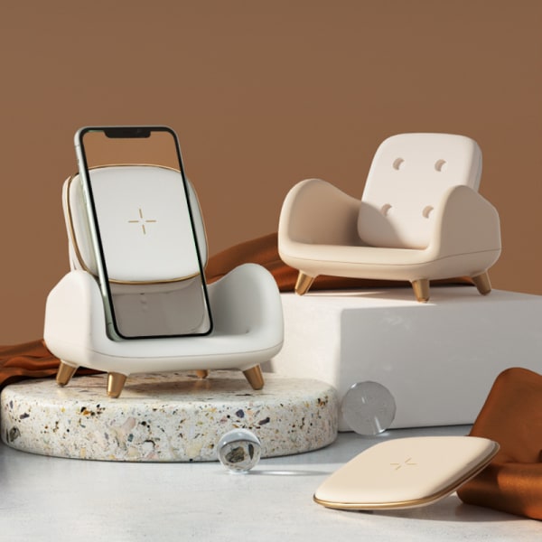 15w soffa trådlös laddare bärbart skrivbordsställ för mobiltelefoner