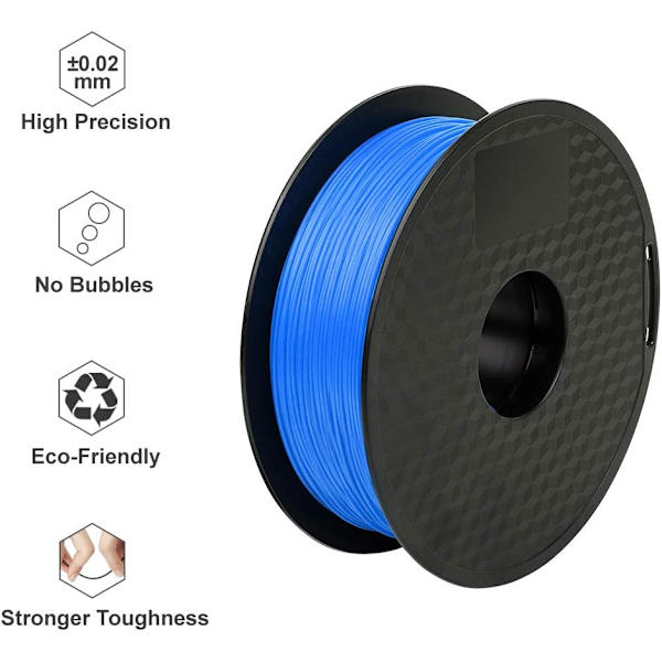 3D-skrivare Filament PLA 1,75 mm 1KG Spool, Filament 3D-utskriftsmaterial- Blå