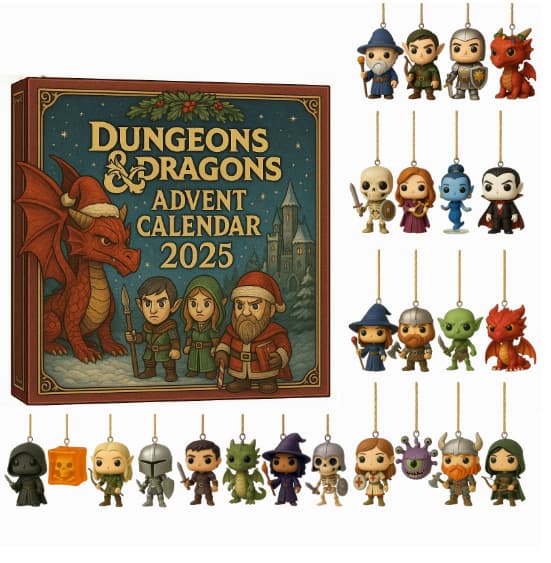 Dungeons & Dragons Julkalender Blind Box Akryl Julgransprydnad, Dungeons & Dragons Julklapp