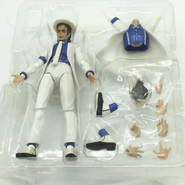 Michael Jackson Smooth Criminal Moonwalk Actionfigur Modellleksaker Michael Jackson MJ Thriller Ledbar Rörlig Julklapp