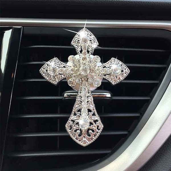 2-pak Bil Luftventil Charms, Krystal Bil Diffuser Ventil Clip, Rhinestone Olie Diffuser Ventil Clip, Bil Luftfriskere til Kvinder, Bil Tilbehør til Kvinder