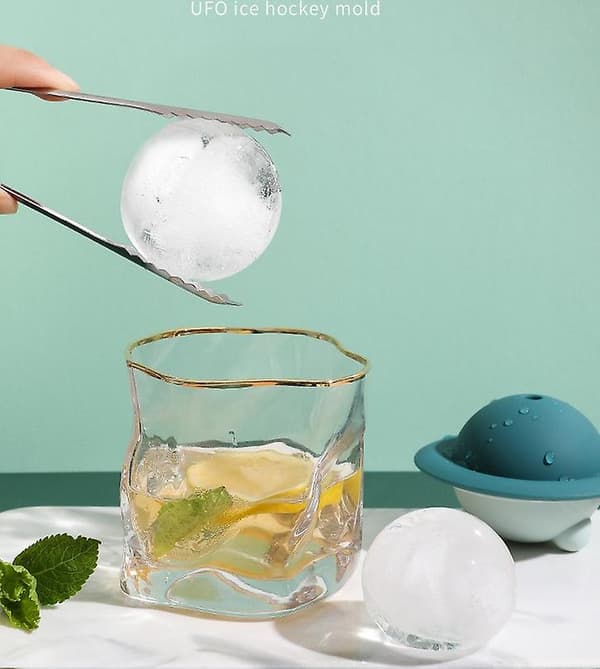 Silikon Isbitkule Maker Whiskey Liten Ufo Rund Isform