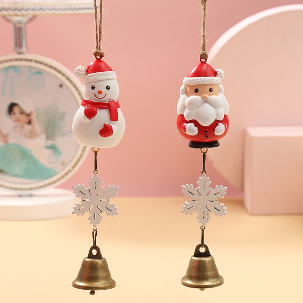 2 ST Noël bonhomme de neige cloches arbre de Noël pendentifs père Noël cloches dekorativa cadeaux de Noël pendentifs
