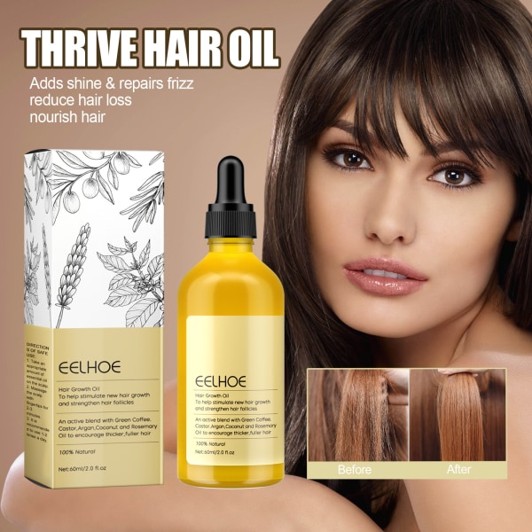 Ny 60ml, stärkande och närande, ekologisk hårkur för kluvna toppar och torrt hår.