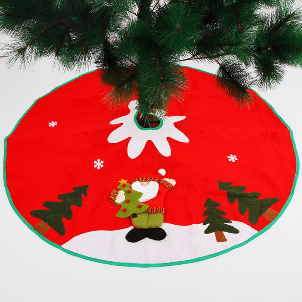 100X100CM Assorted Color 2 Förkläden 1st Christmas Tree Base Cover Julgranskjol Xmas Tree Förkläde