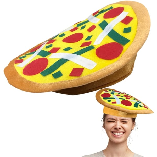 Rolig pizzahatt, 1 PC, kul Halloween-kostymtillbehör,
