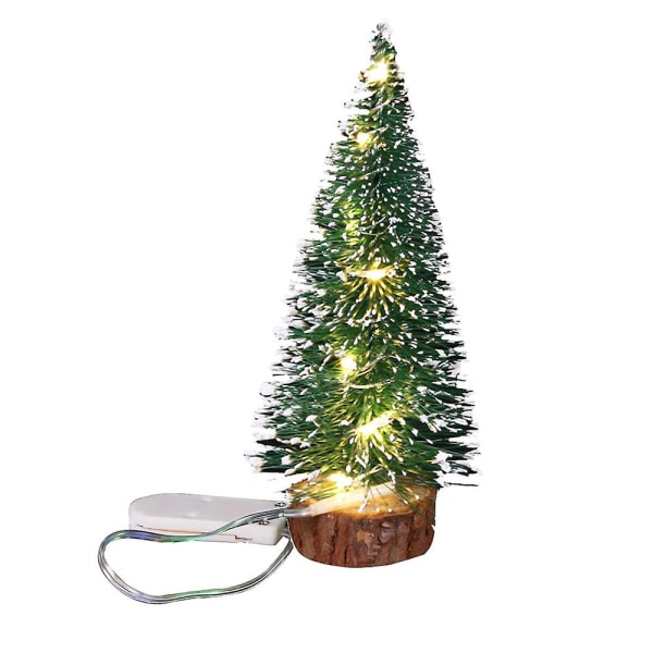 LED lyser Små tall julgranar Julklapp Holiday Party Home Träddekoration (15CM varm lampa)