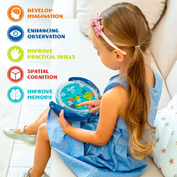 Mind Puzzles för barn 3-8, 3D Maze Puzzle för barn, Brain Teasers Gravity Ball Game Maze Ball Puzzle Leksakspresenter