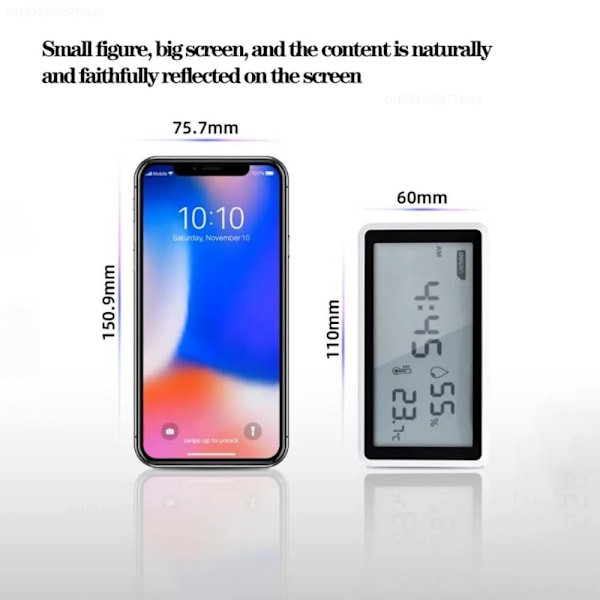 Ny Xiaomi Elektronisk Väderstation Hög Precision Termometer Hygrometer Med Bordsklocka Miniatyr Termometer Instrument Med LCD-skärm