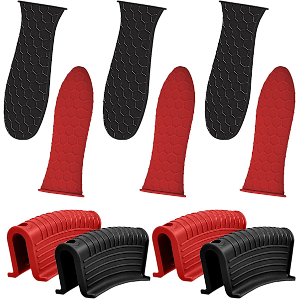10-pack silikonvärmarehållare, halkfri silikongrythållare, set, värmebeständigt grytgrepp