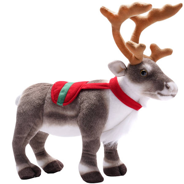 Simulering Ren Plyschleksak Jul Hjortdocka Xmas Älgleksak Juldekorationer God Jul Nytt År Bästa presenten till barn