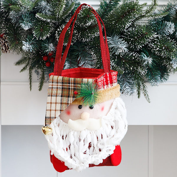 3 nya julklappspåsar Julväska presentpåse dekorativa föremål Kreativ stereoskopisk presentpåse 30*22cm