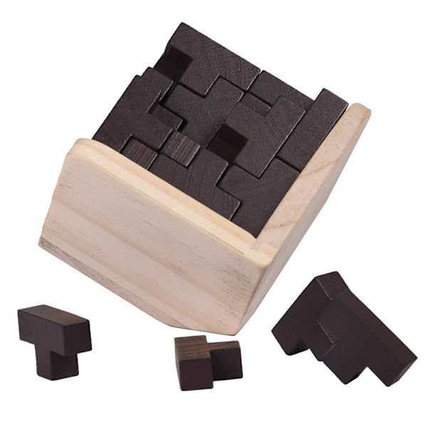Originalt 3D træpuslespil. Genius Skill Builder Tee. Uddannelse