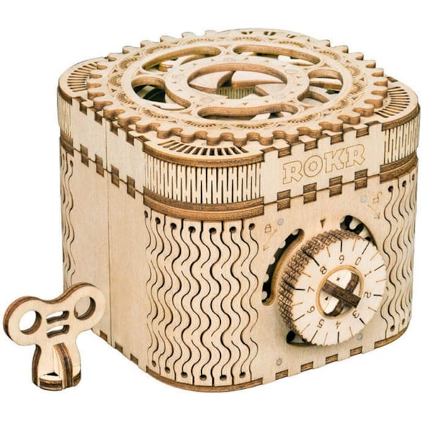 Trämodellsatser 3D-pussel Treasure Box / Box, 3D Wooden Mec