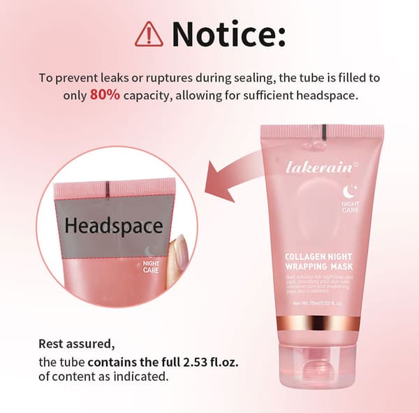 Lakerain-Collagen-Mask for pakking over natten Elastisitet Hydration Care Reduserer slapphet