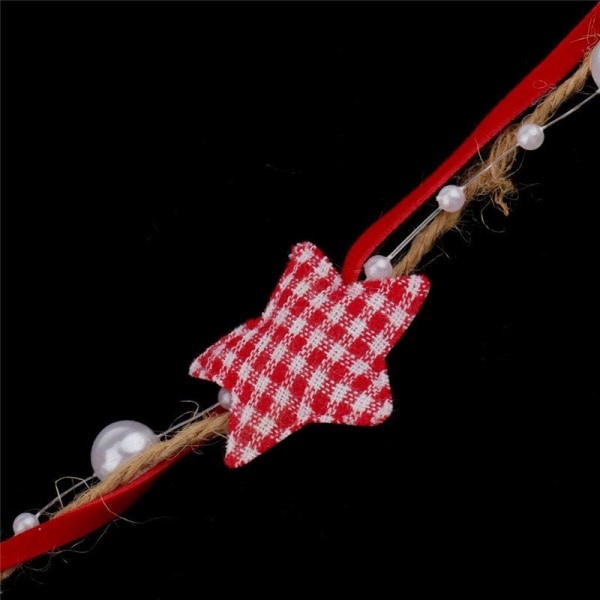 5 m juldekorationsband, stjärnpärlsnöre, används för julgransdekoration
