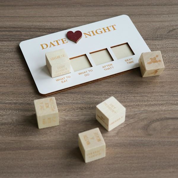 Date Night Terning, Morsomt Par Terningespill, Bærbar Par Tre Terningesett For Voksne Kvinner Menn Mann Kjæreste Kjæreste Jul Valentinsdag