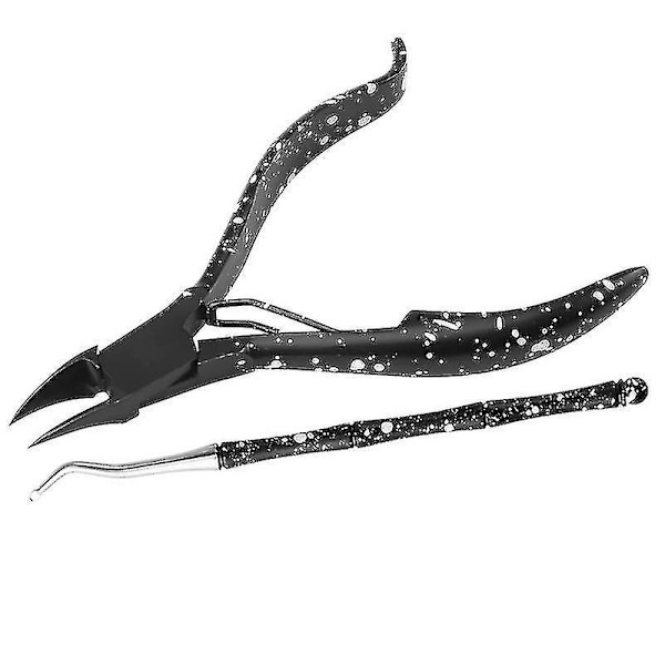 Manikyrset Nagelsaxar Nagelbandsklippare Dead Skin Remover Edge Nagelbandstrimmer Sax (svart)