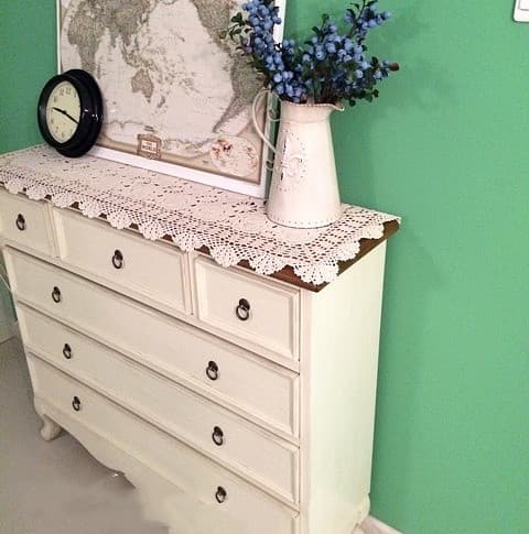 Spetsbordslöpare Rektangulär Blommig Bordsduk Handgjort Virkad Tyg Blomsterunderlägg 100% Bomull (Beige Blommig, 40x99 cm)