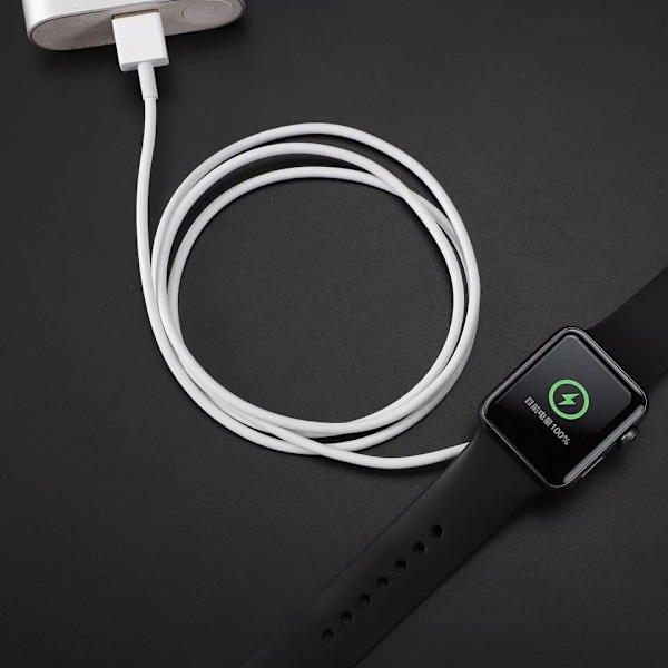 Passende Applewatch Oplader Iwatch Ur Opladningsbase Apple Watch Magnetisk Opladning (1 pakke, hvid)