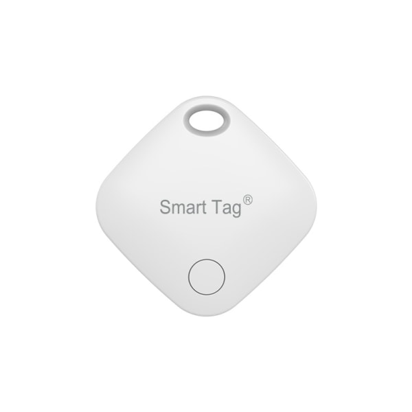Långdistans Smart Tag GPS Tracker För Air Tag Nyckelsökare Husdjur Plånbok Cykel Anti-förlorat larm Mini Locator Fungerar med iOS Hitta min white