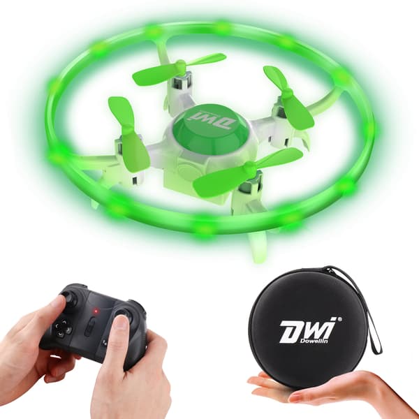 4,2 tums drone för barn med LED-lampor, Krocksäker One K