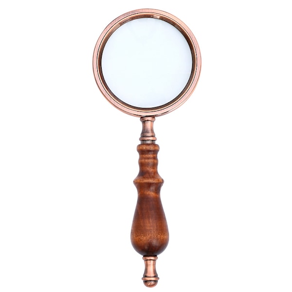 Stor metall 10 gånger trähandtag retro kollektion present läsförstoringsglas high-end handhållet optiskt glas ebenholts