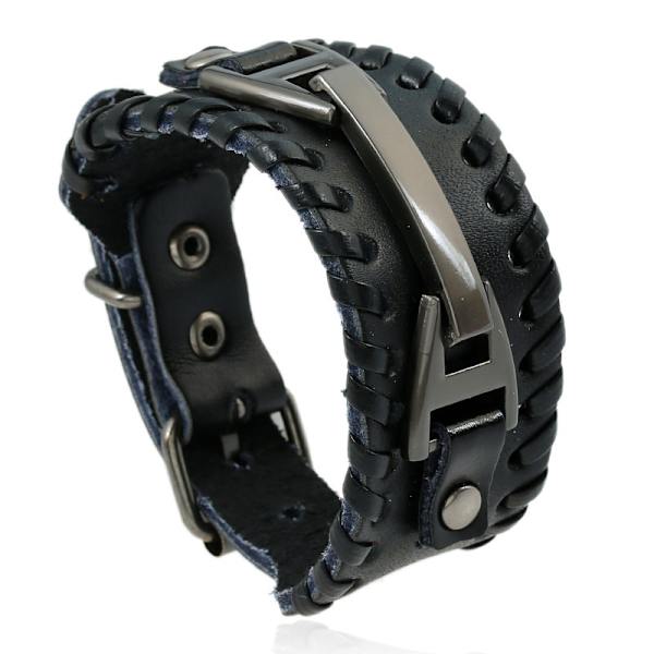 Herre kvæglæder armbånd yiwu tilbehør vævet læderarmbånd