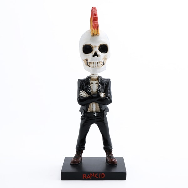 Skeleton Skull Skakhuvud Docka Prydnadsfigur Bil Skakhuvud Skeleton Staty Ornament Cartoon Resin Figurine Car Ornament (18,3X6,9X6,7CM)