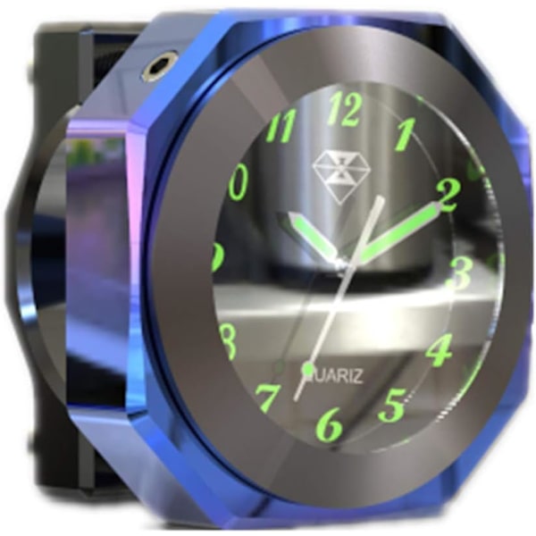 Motorcykelstyrfäste Cool Style Noctilucent Watch Urtavla Quartz Clock Motorcykel Lysande legering Klocka Tidsmätare Klocka Vattentät dekoration för mo