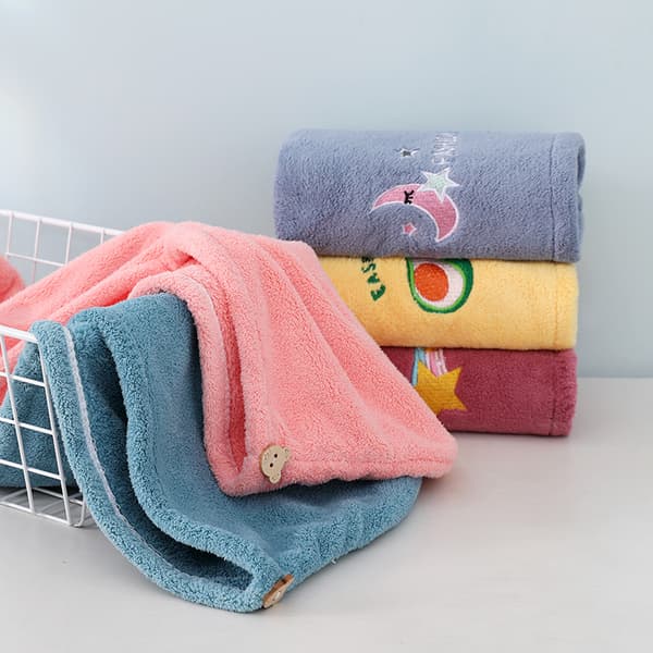 Hårinpackningshandduk 5 st cap superabsorberande badmössa i ett cap korallull cap