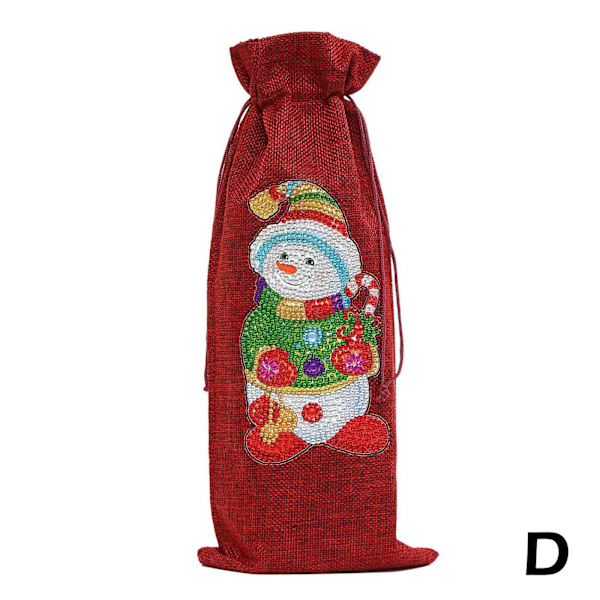 Special Drill Wine Bottle Covers Kit för julbordsdekoration, stil D
