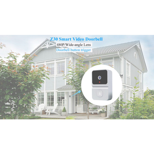 Z30 smart trådlös dörrklocka hem smart cat eye wifi dörrklocka hem visuell intercom dörrklocka