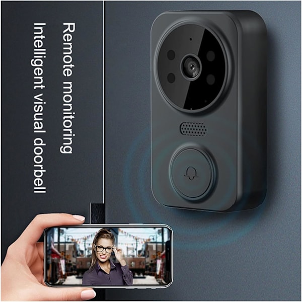 Dørklokkekamera Trådløs dørklokke WiFi udendørs HD-kamera Smart hjemmesikkerhedstelefon WIFI videodørklokke Kamera IR Night Vision Video Intercom