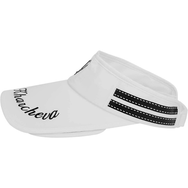 Sports Visor Caps Solskjerm Sport Tom Solhatt Visir Pannebånd Solhatter Anti-UV Justerbar Løpehatt, Hvit