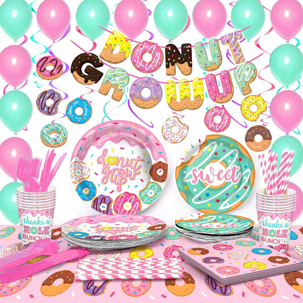 Donut festutstyr sett, donut voksende bursdagsfestutstyr