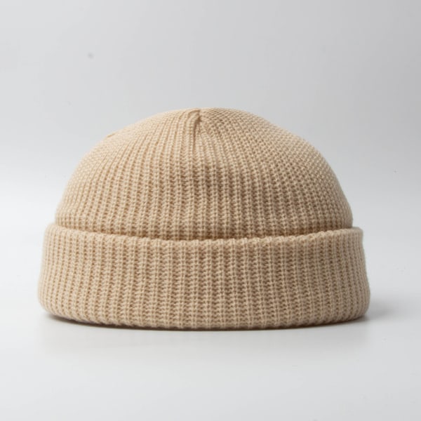 Fem kalde luer for menn og kvinner, varm vinterlue i strikk, street wear strikkelue i ull, Guapskin utendørslue 20*17cm